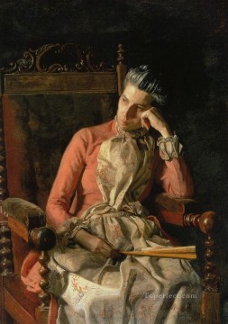 トーマス・イーキンス Painting - アメリア・ヴァン・ビューレンの肖像 リアリズム肖像画 トーマス・イーキンス